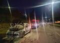 Princípio de incêndio atinge carro na avenida Wenceslau Braz em Poços de Caldas