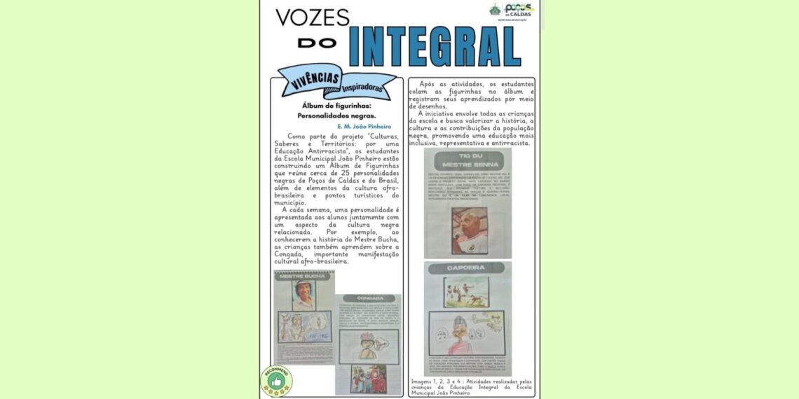 Educação de Poços reúne projetos das escolas no jornal “Vozes do Integral”
