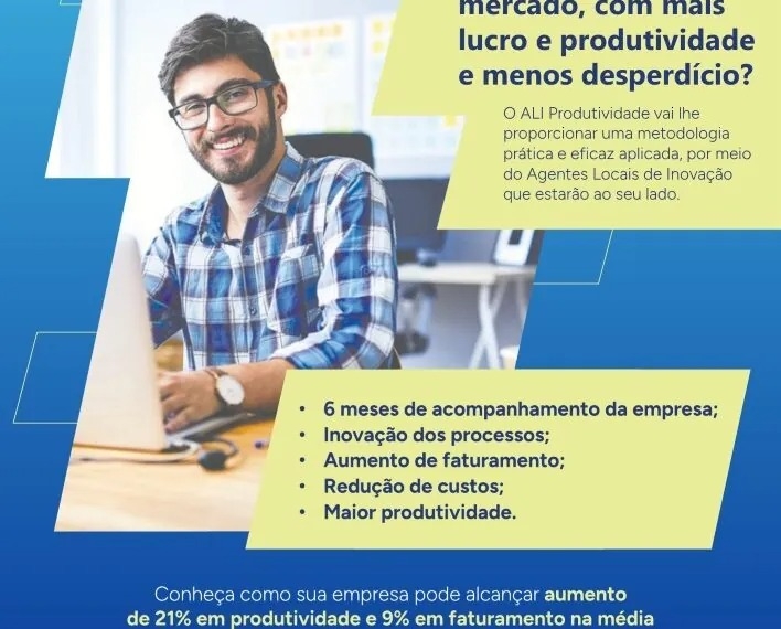 Sebrae abre inscrições para programa gratuito de aumento de produtividade empresarial