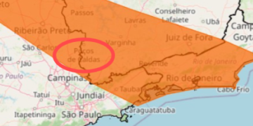 INMET emite alerta de tempestade com risco de granizo e ventos fortes para Poços
