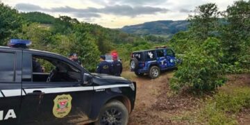 Suspeito de atacar mulher com facão é localizado após buscas em área de mata