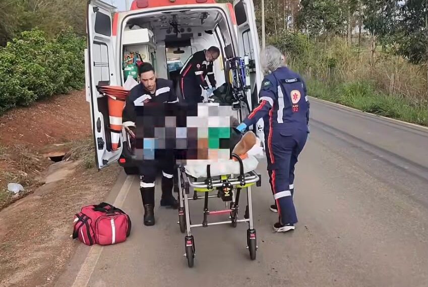 Empresário fica gravemente ferido após acidente de moto