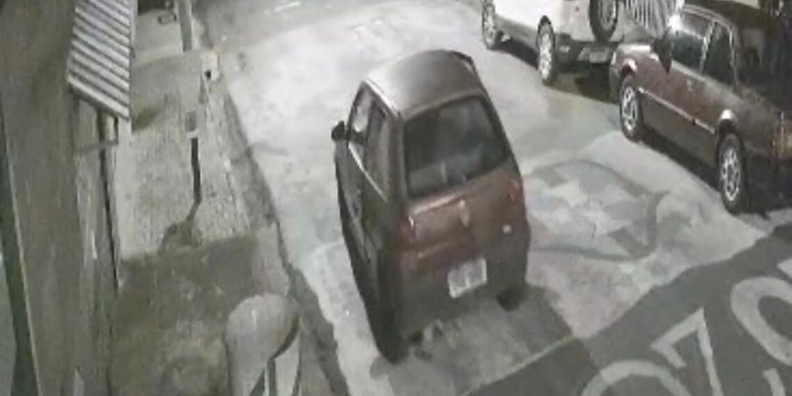 Imagens mostram veículo sendo furtado em Poços de Caldas