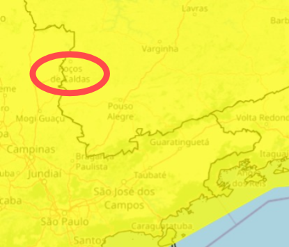 Inmet emite alerta de tempestade para Poços e região