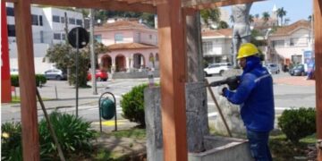 DMAE recupera fontanário na Avenida David Benedito Ottoni em Poços