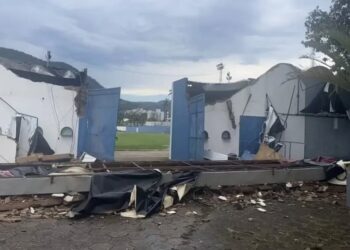 Temporal em Andradas derruba árvores, danifica imóveis e causa falta de energia