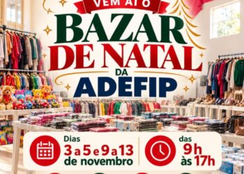 ADEFIP realiza bazar de Natal com roupas, brinquedos e acessórios em Poços